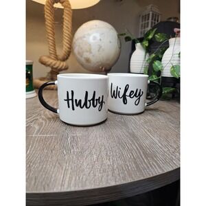 HUBBY/WIFEY Gift Coffee Mug Set by threshold